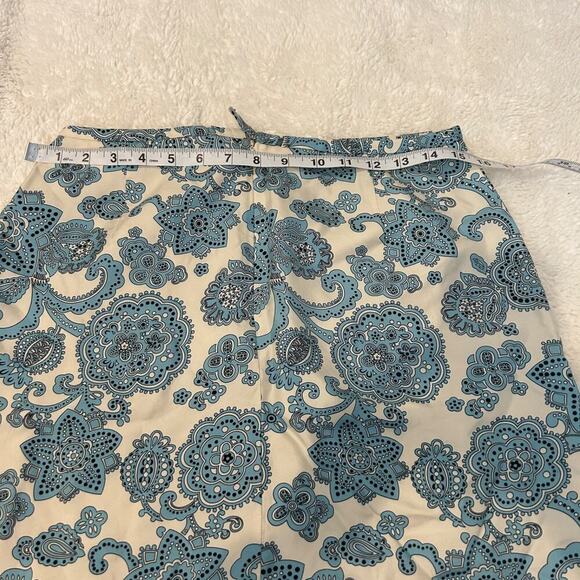 VTG Ann Taylor Women's Size 8 Blue/White Paisley 100% Skirt Maxi‎ Skirt - Picture 3 of 6